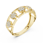 Octavelle Hexagon Cluster Lab Grown Diamond Ring.