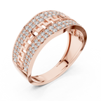 Aurexion Greek Key Pavé Lab Grown Diamond Ring.