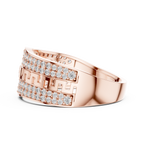 Aurexion Greek Key Pavé Lab Grown Diamond Ring.