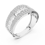 Aurexion Greek Key Pavé Lab Grown Diamond Ring.