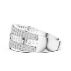 Aurexion Greek Key Pavé Lab Grown Diamond Ring.