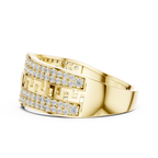 Aurexion Greek Key Pavé Lab Grown Diamond Ring.