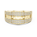 Aurexion Greek Key Pavé Lab Grown Diamond Ring.