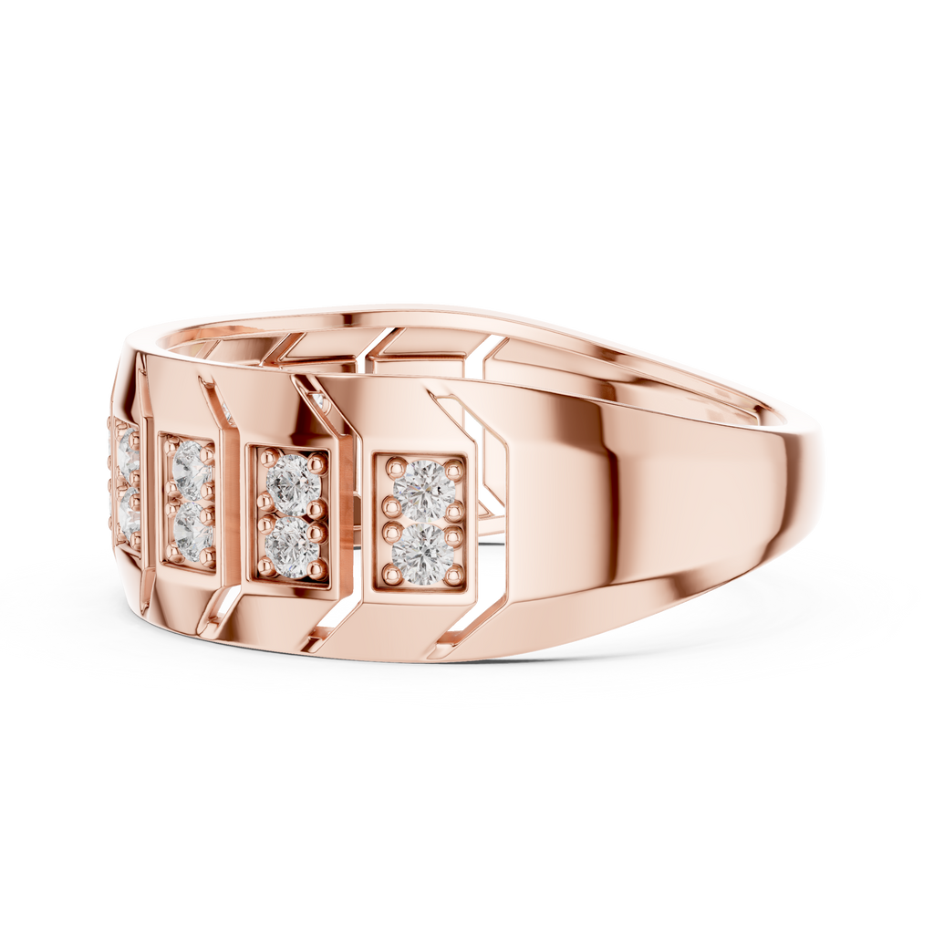 Veylora Geometric Pavé Lab Grown Diamond Ring