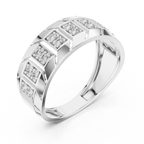 Veylora Geometric Pavé Lab Grown Diamond Ring