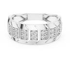 Veylora Geometric Pavé Lab Grown Diamond Ring