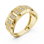 Veylora Geometric Pavé Lab Grown Diamond Ring