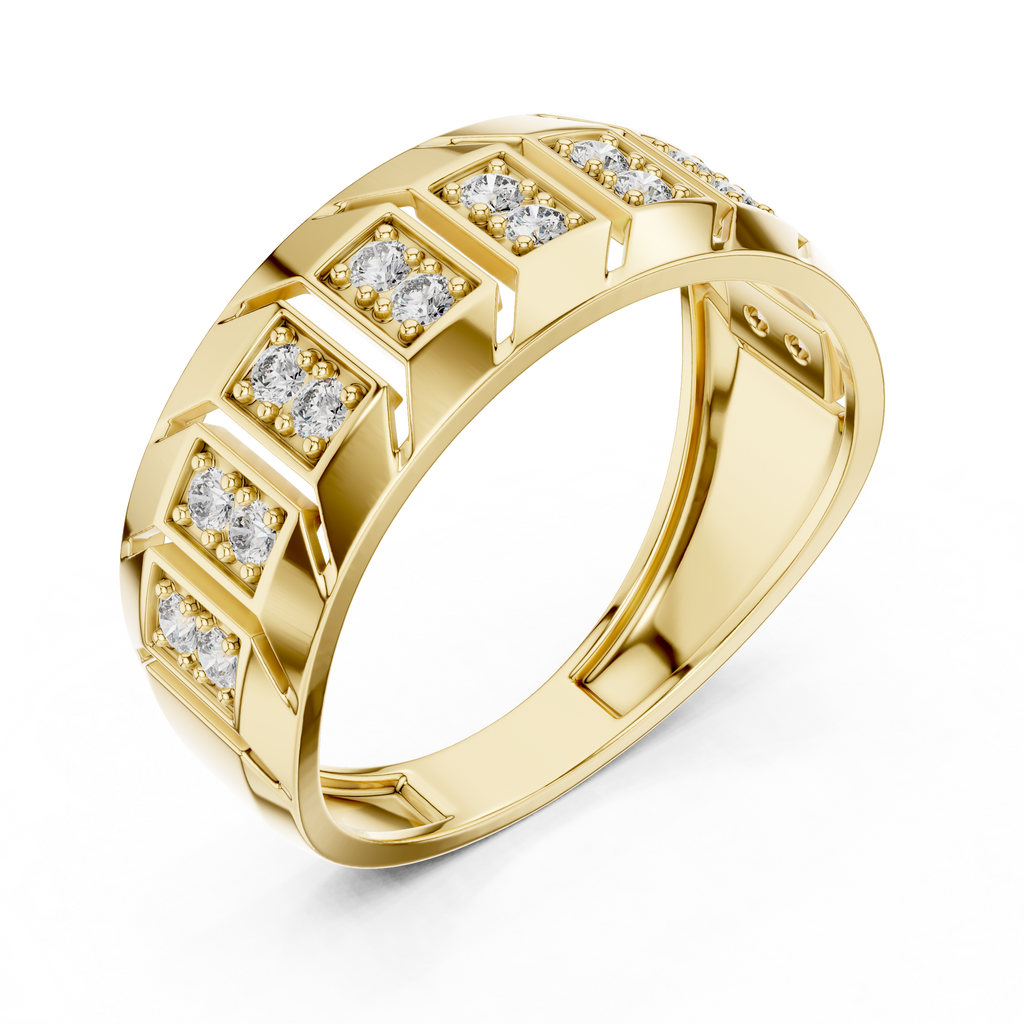Veylora Geometric Pavé Lab Grown Diamond Ring