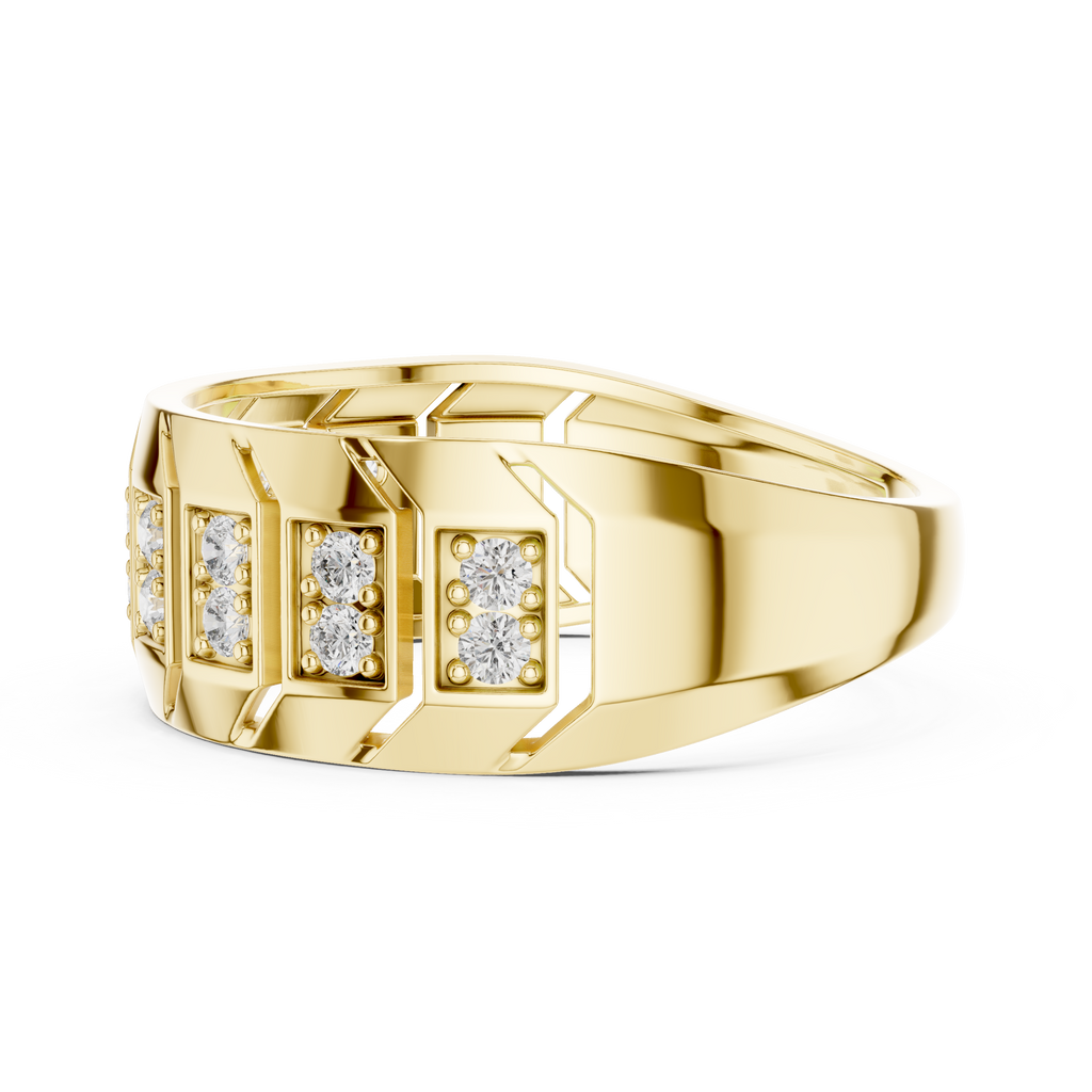 Veylora Geometric Pavé Lab Grown Diamond Ring