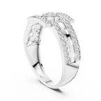 Elaris Round Halo Geometric Lab Grown Diamond Ring