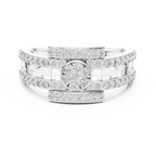 Elaris Round Halo Geometric Lab Grown Diamond Ring