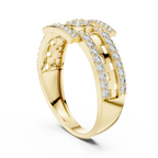 Elaris Round Halo Geometric Lab Grown Diamond Ring