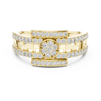 Elaris Round Halo Geometric Lab Grown Diamond Ring