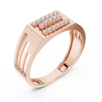 Cavellion Triple Bar Pavé Lab Grown Diamond Ring