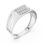 Cavellion Triple Bar Pavé Lab Grown Diamond Ring
