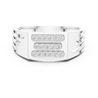 Cavellion Triple Bar Pavé Lab Grown Diamond Ring