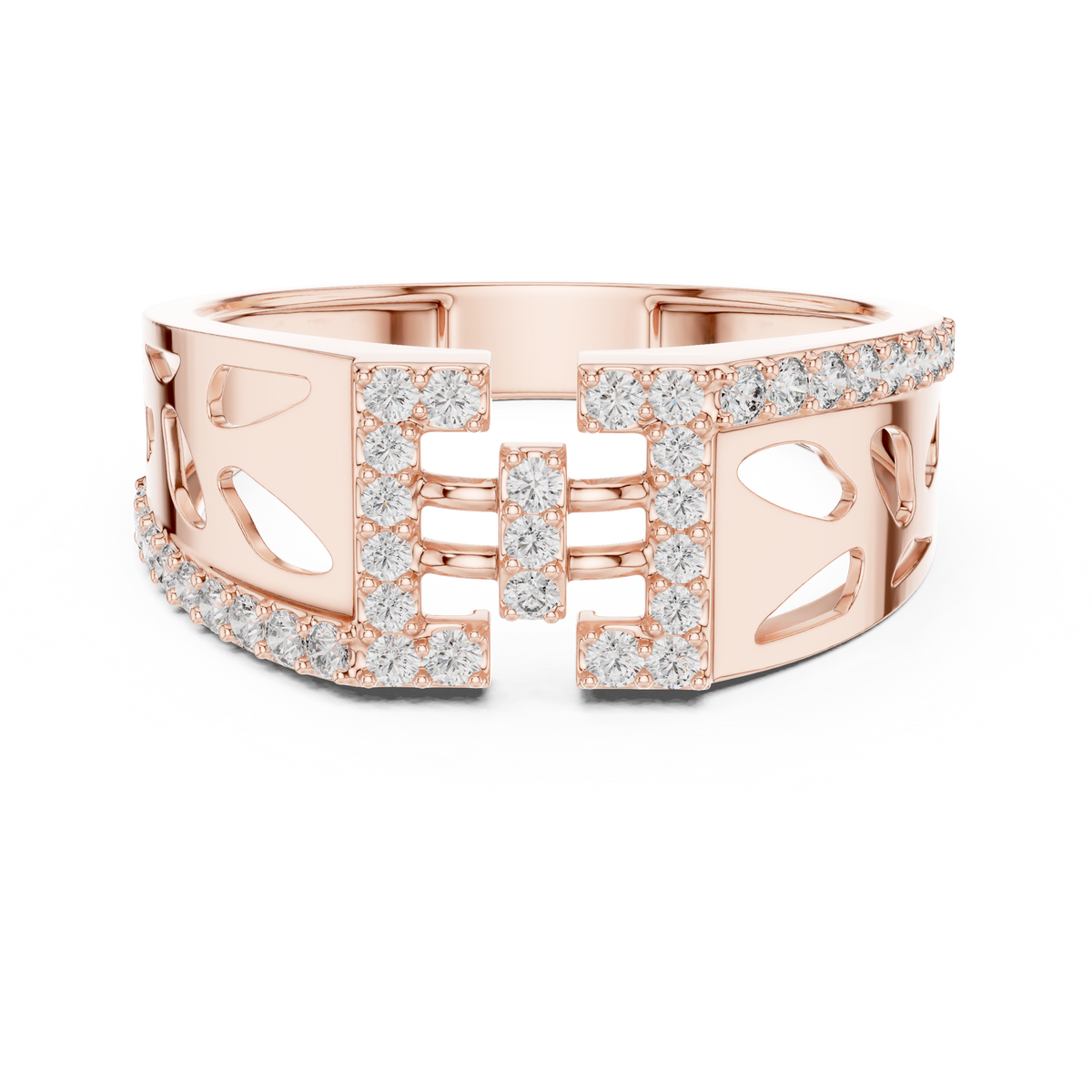 Rosavelle Openwork Pavé Lab Grown Diamond Ring