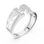 Rosavelle Openwork Pavé Lab Grown Diamond Ring