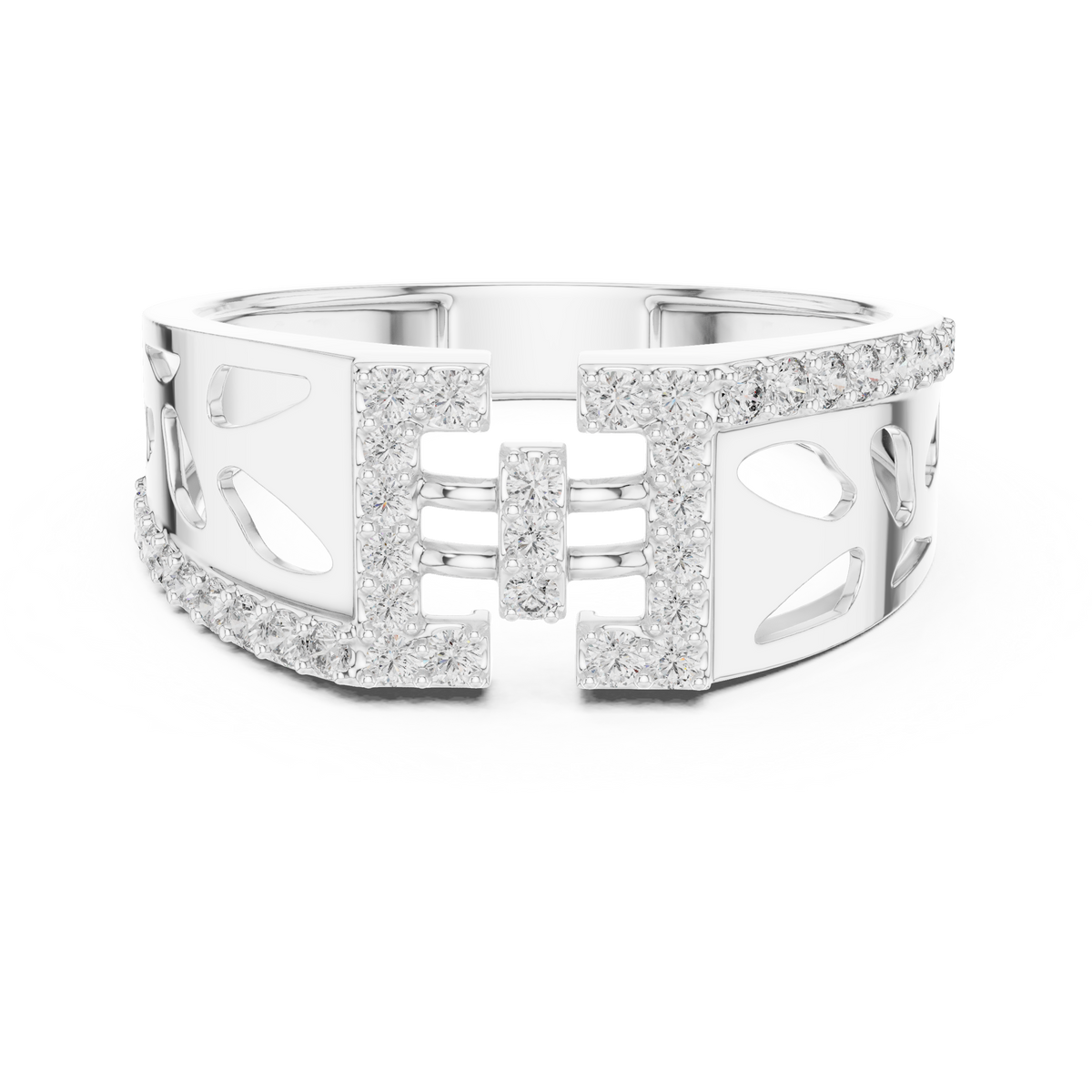 Rosavelle Openwork Pavé Lab Grown Diamond Ring