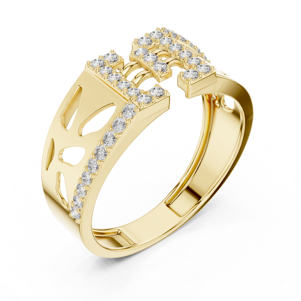 Rosavelle Openwork Pavé Lab Grown Diamond Ring