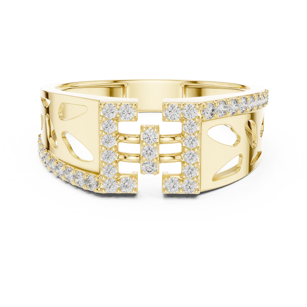 Rosavelle Openwork Pavé Lab Grown Diamond Ring