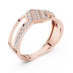 Zavienne Angled Pavé Lab Grown Diamond Ring