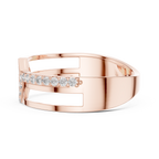 Zavienne Angled Pavé Lab Grown Diamond Ring