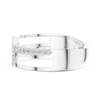 Zavienne Angled Pavé Lab Grown Diamond Ring