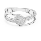 Zavienne Angled Pavé Lab Grown Diamond Ring