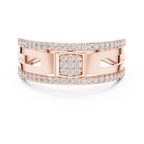 Lunavelle Square Pavé Lab Grown Diamond Ring