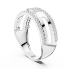 Lunavelle Square Pavé Lab Grown Diamond Ring