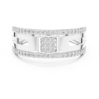 Lunavelle Square Pavé Lab Grown Diamond Ring