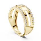Lunavelle Square Pavé Lab Grown Diamond Ring