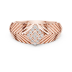Zarellia Chevron Halo Lab Grown Diamond Ring