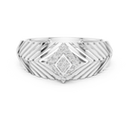 Zarellia Chevron Halo Lab Grown Diamond Ring