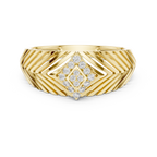 Zarellia Chevron Halo Lab Grown Diamond Ring