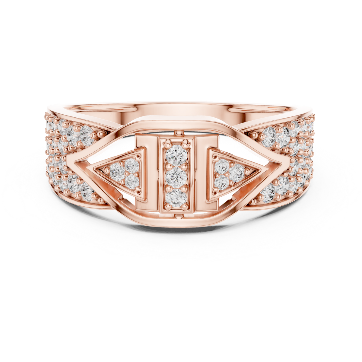 Noble Diamond Gold Ring – Stylish Luxury Band