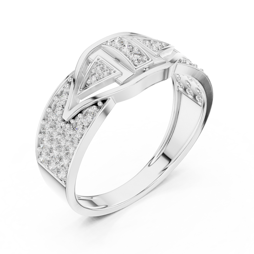 Noble Diamond Gold Ring – Stylish Luxury Band