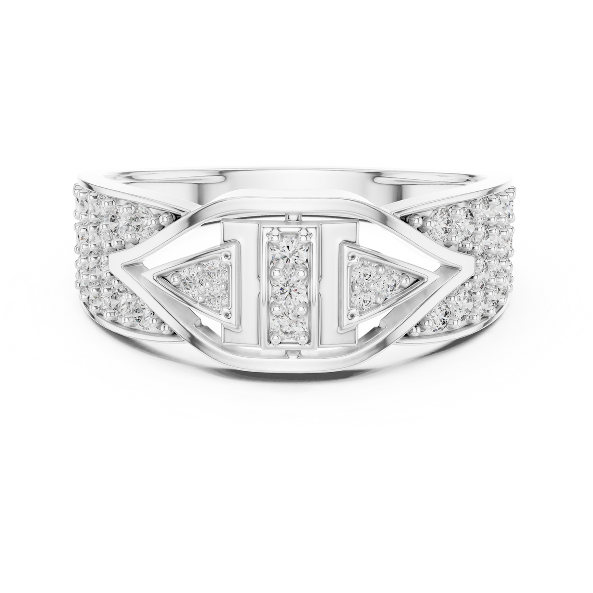 Noble Diamond Gold Ring – Stylish Luxury Band