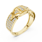 Noble Diamond Gold Ring – Stylish Luxury Band