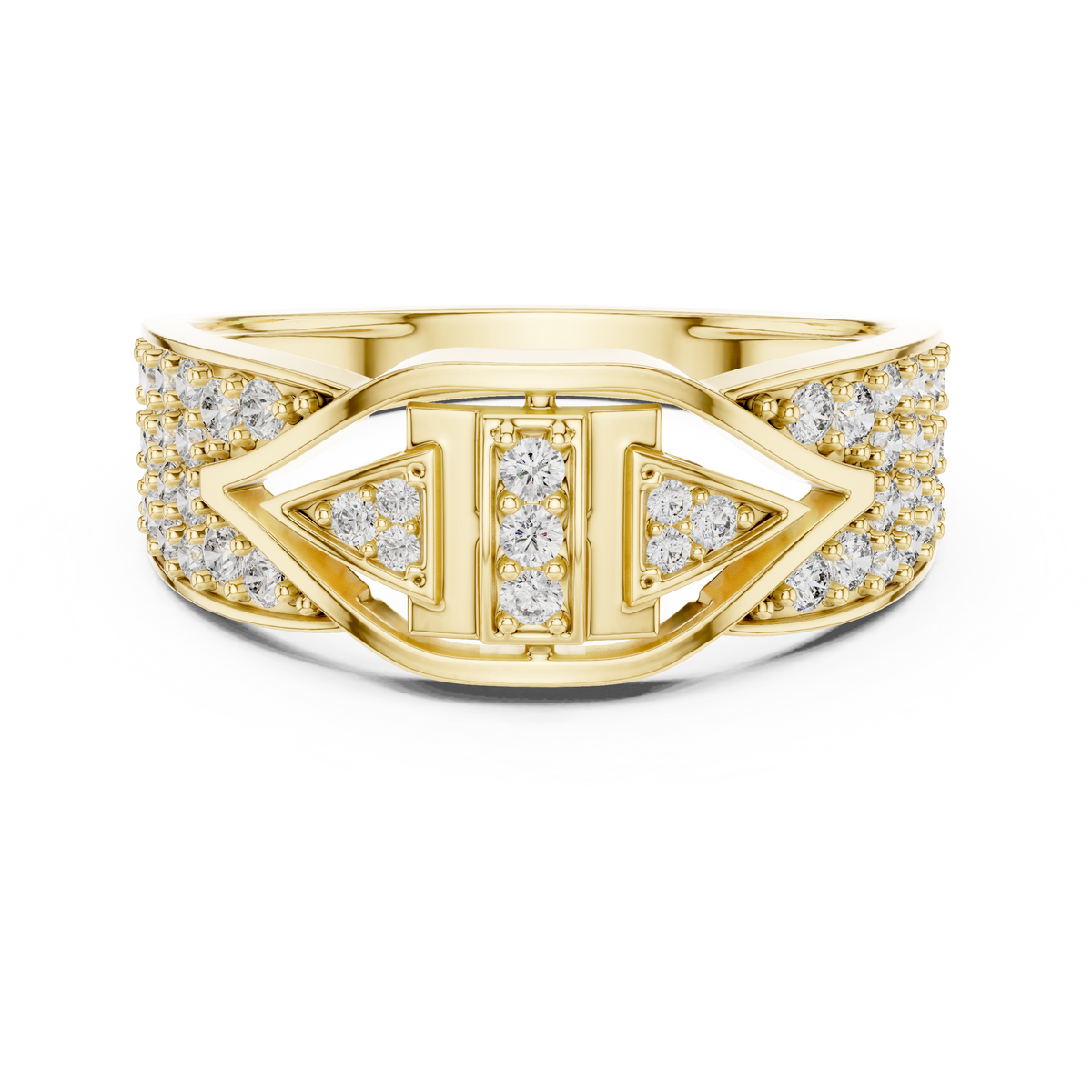Noble Diamond Gold Ring – Stylish Luxury Band