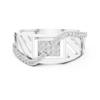 Valencia Diagonal Pavé Lab Grown Diamond Ring