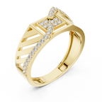 Valencia Diagonal Pavé Lab Grown Diamond Ring