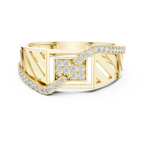 Valencia Diagonal Pavé Lab Grown Diamond Ring