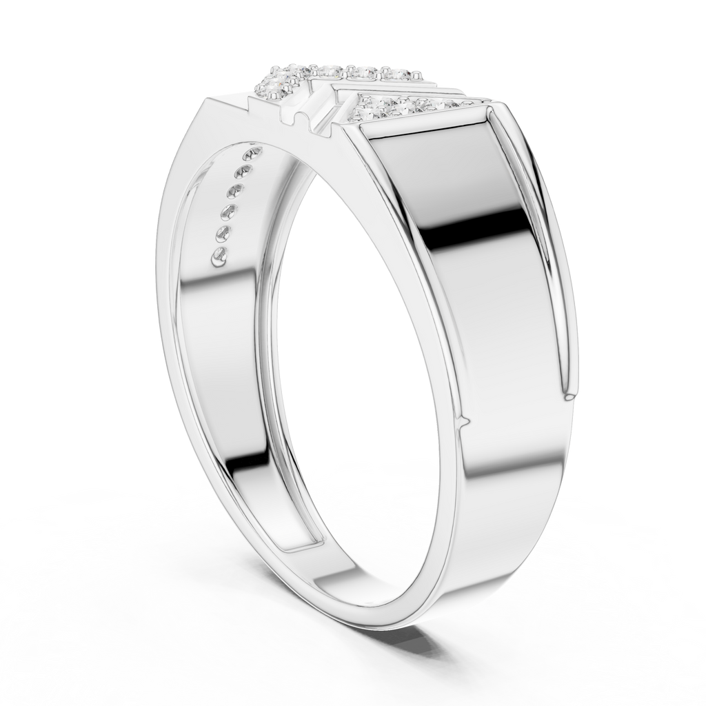 Kaelvion Chevron Arrow Pavé Lab Grown Diamond Ring