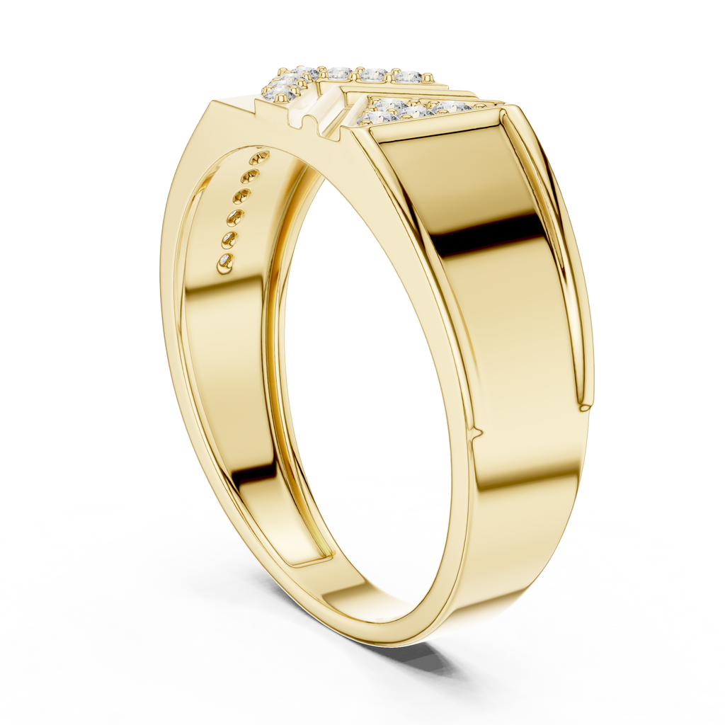 Kaelvion Chevron Arrow Pavé Lab Grown Diamond Ring