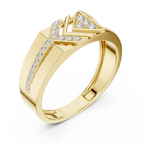 Kaelvion Chevron Arrow Pavé Lab Grown Diamond Ring