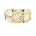 Kaelvion Chevron Arrow Pavé Lab Grown Diamond Ring