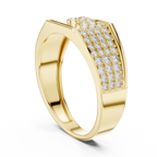 Elvaris Diagonal Lab Grown Diamond Ring
