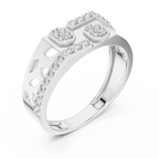 Octavelle Geometric Pavé Lab Grown Diamond Band Ring